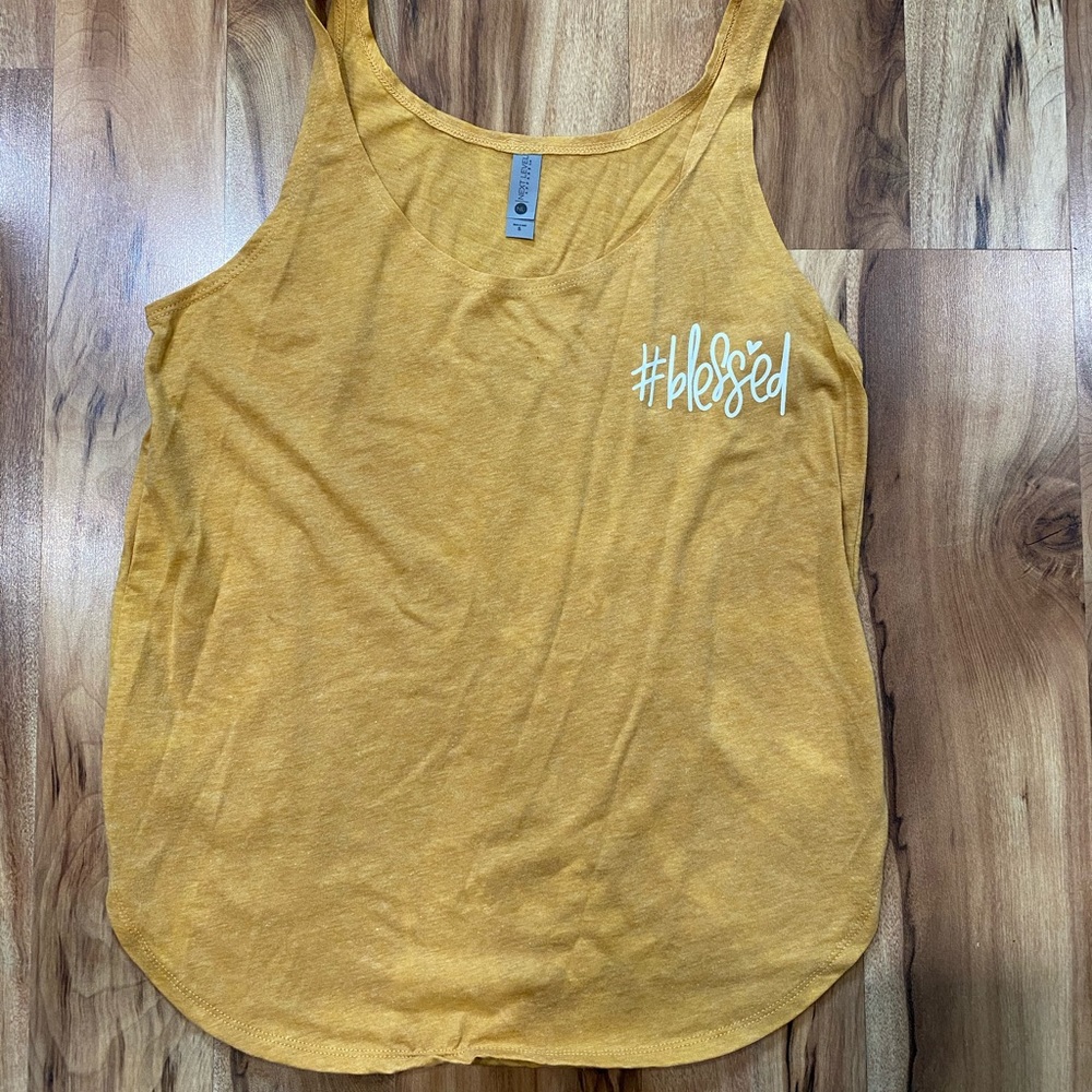 Blessed embroidery tank top